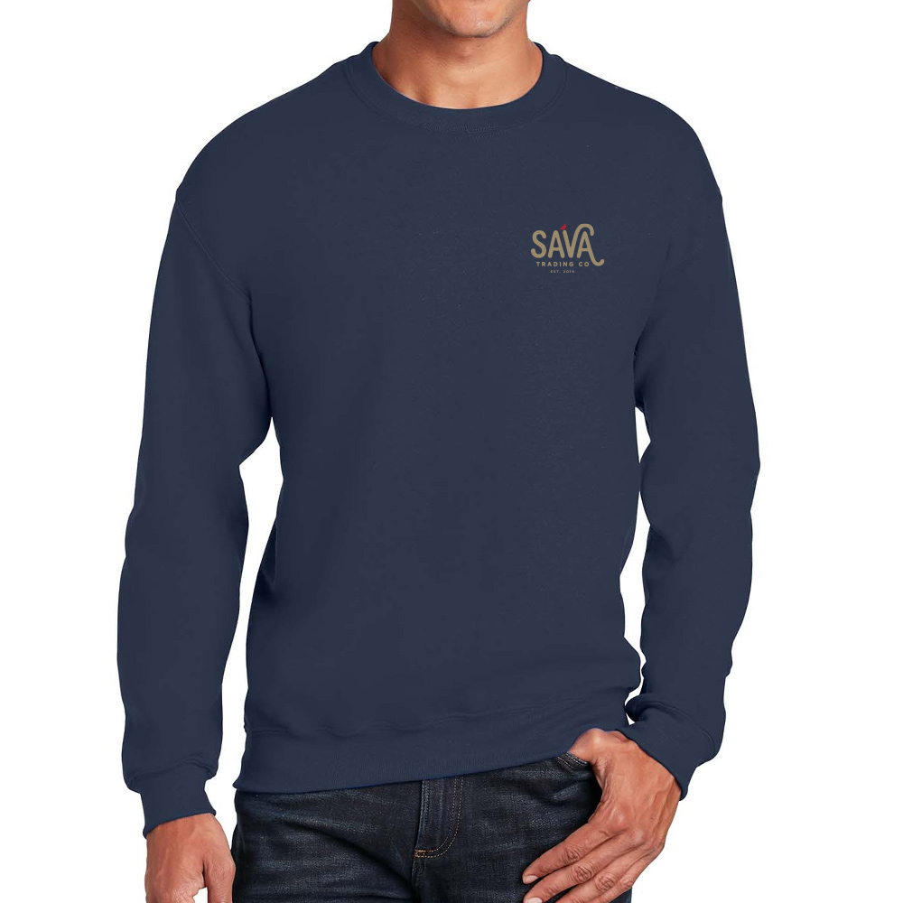 SAVA-Crew-Sweatshirt-Navy-front