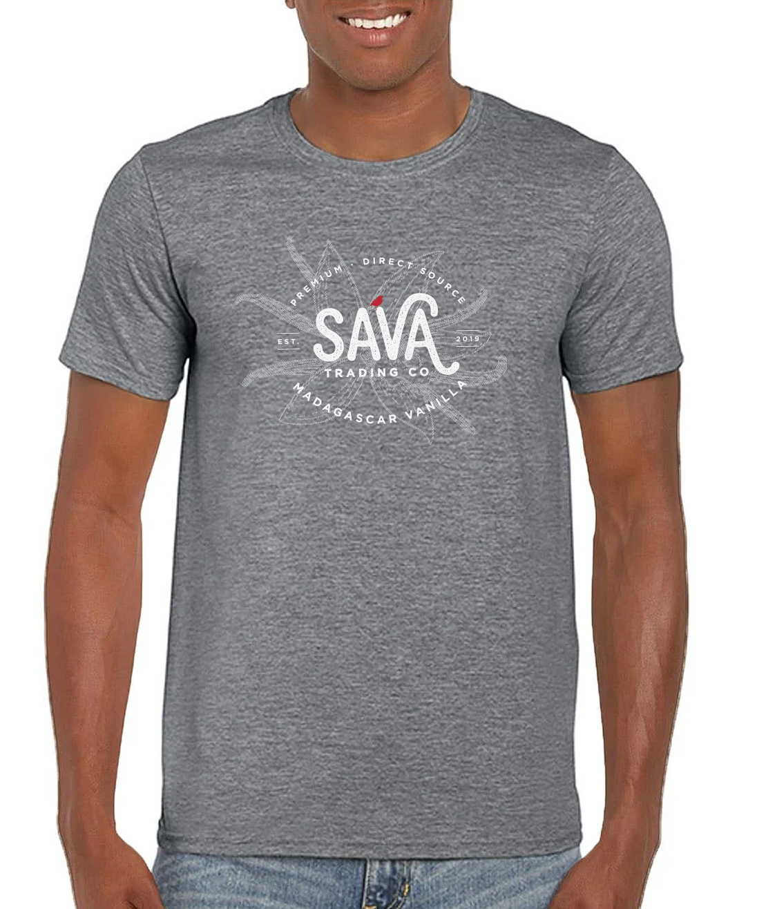 SAVA-Logo-Tee-Softstyle Graphite Heather